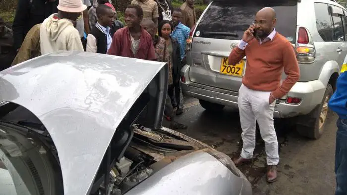 The earlier accident than involved SK Macharia son John Macharia
