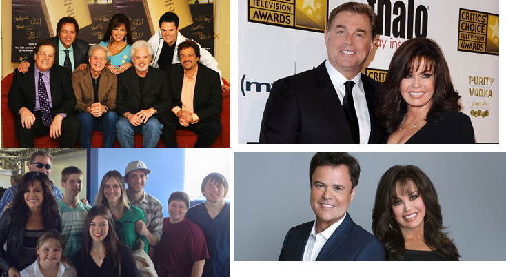 A photo of Marie Osmond with her children and husband Donny Osmond