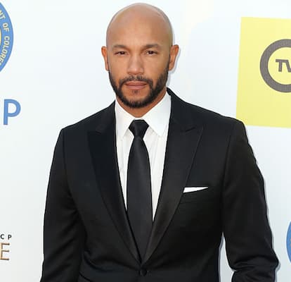 Actor Actor Stephen Bishop (l) and professional MLB Player David