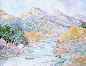 Steve Kanalay painting of Matilja Creek