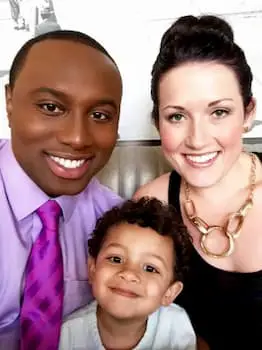 Evrod Cassimy with his wife and kid Photo