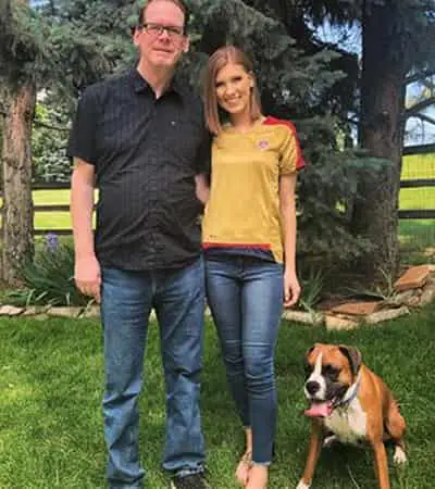 Jessica Lebel with her dad