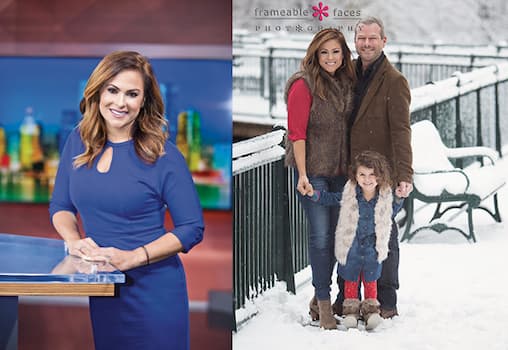 Taryn Asher with her husband Jason Carr and daughter Photo