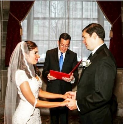 Hena Daniels marries boyfriend Andrew Doba at the Society Room of Hartford on 23 January 2016