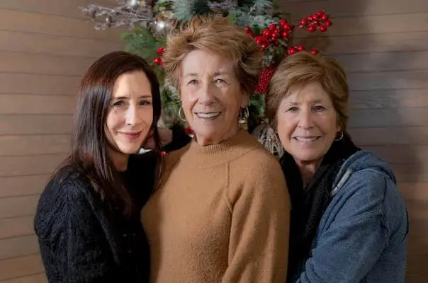 Margaret Travolta (right) with her sister Ellen (middle) and a friend
