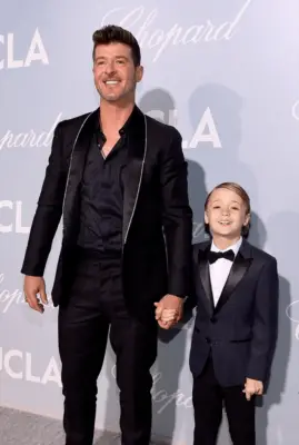 Julian Fuego with his Father, Robin Thicke