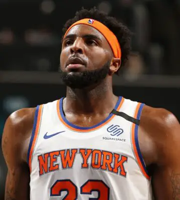 (American professional basketball player for the New York Knicks)-Mitchell Robinson Photo.