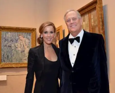 A photo of Julia Margaret Flesher with her late husband David Koch