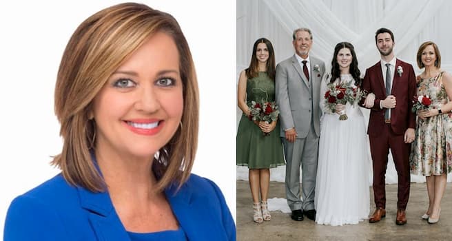 Lori Tucker with her family photos