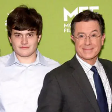 A photo of peter with his father Stephen Colbert
