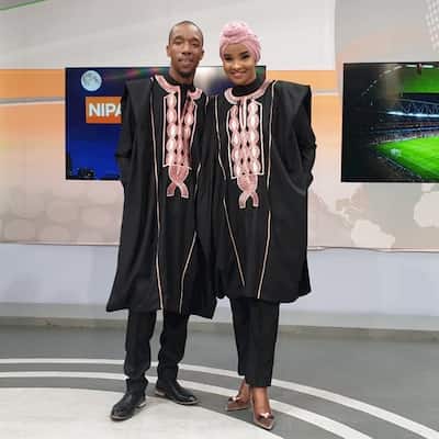 Rashid Abdalla (left) and his lovely wife Lulu Hassan (right)