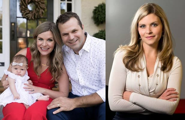 Catie Beck with her husband and daughter Photos