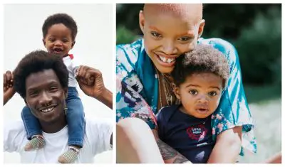 Slick Woods and her son Saphir