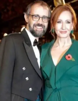Neil Murray with his wife JK. Rowling's photo