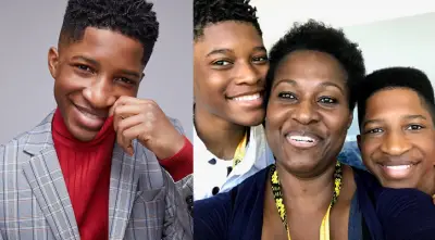 Lex Lumpkin with his mother and twin Photos