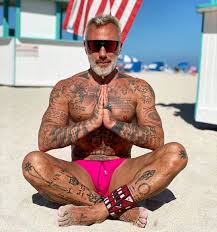 Gianluca Vacchi with tatoos all over his body