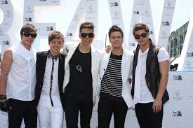 The Collective boy band members from left to right: Trent Bell, Jayden Sierra, Will Singe, Julian De Vizio and Zach Russell.