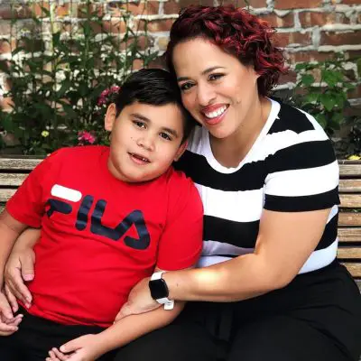 Ingrid Rosario with her son Photo