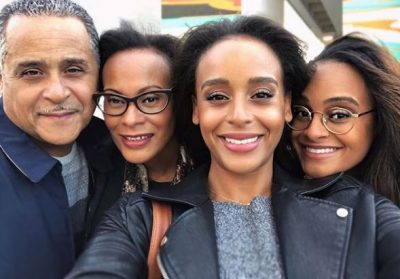 Presilah Nunez with her parents and sister during a family outing at Downtown Tampa on 22 December 2018 Photo