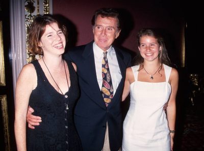 A photo of the late Regis Philbin with hiis daughters, Joanna and JJ