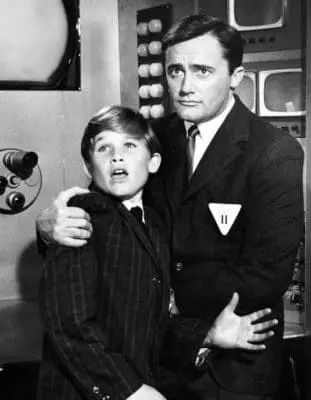 Young Russell with Robert Vaughn in a 1964 episode of The Man from U.N.C.L.E.