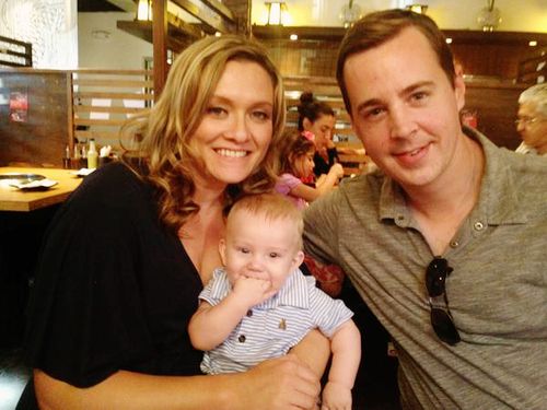 Photo of Carrie James, River James and Sean Murray