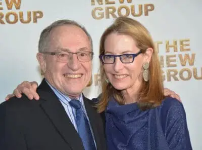 A photo of Carolyn Cohen and Alan Dershowitz 