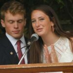 Claire Comey and ,Class President Martin Brennan during commencement exercises at Greens Farms Academy in Westport, Conn. on Thursday, June 4, 2015