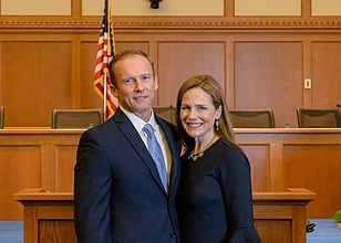 Jesse M. Barrett and his wife Amy Coney Barrett Photo