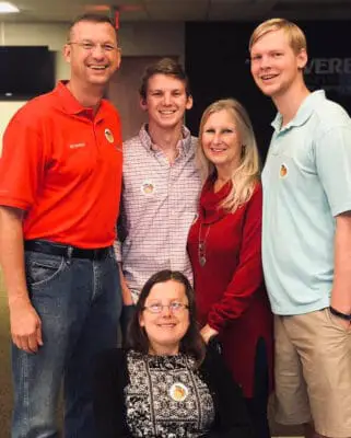 Cameron Collins and his family Photo