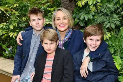 Quinn Kelly Stone, his siblings and their mother Sharon Stone Photo