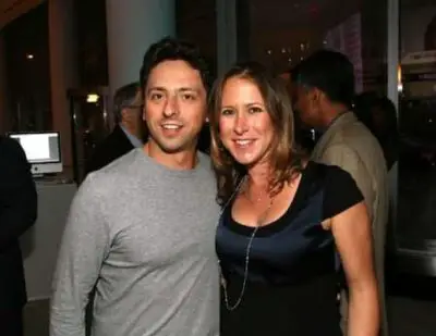 A photo of Sergey Brin and Anne Wojcicki