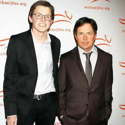 Sam Michael Fox with his Father Photo