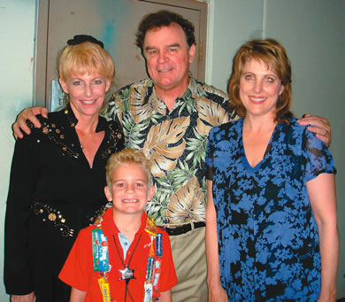 Photo of Teresa, young Bryce and Joe Moore, and Tina Shelton
