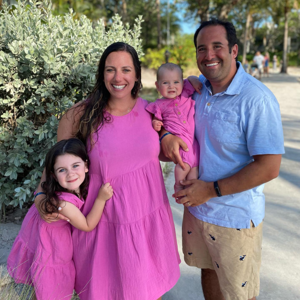 A photo of Joe Kaplan with his wife and two kids.